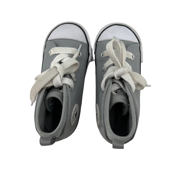 Converse Gray All Star High Top Sneakers Size 8 Little Kids - Picture 3 of 6